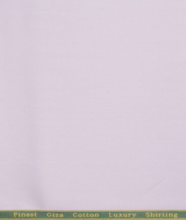 Reid & Taylor  Giza Cotton Solids Shirt or Kurta Pajama Fabric (Light Lavander Purple) - Image 5