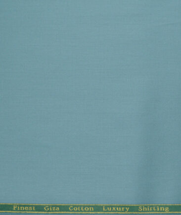 Reid & Taylor  Giza Cotton Solids Shirt or Kurta Pajama Fabric (Light Sea Green) - Image 5