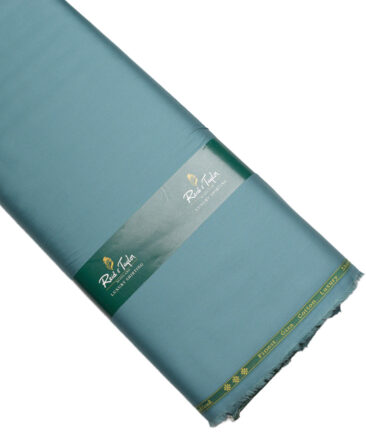 Reid & Taylor  Giza Cotton Solids Shirt or Kurta Pajama Fabric (Light Sea Green) - Image 6