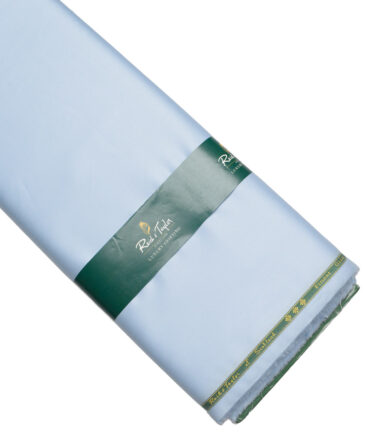 Reid & Taylor  Giza Cotton Solids Shirt or Kurta Pajama Fabric (Sky Blue) - Image 6