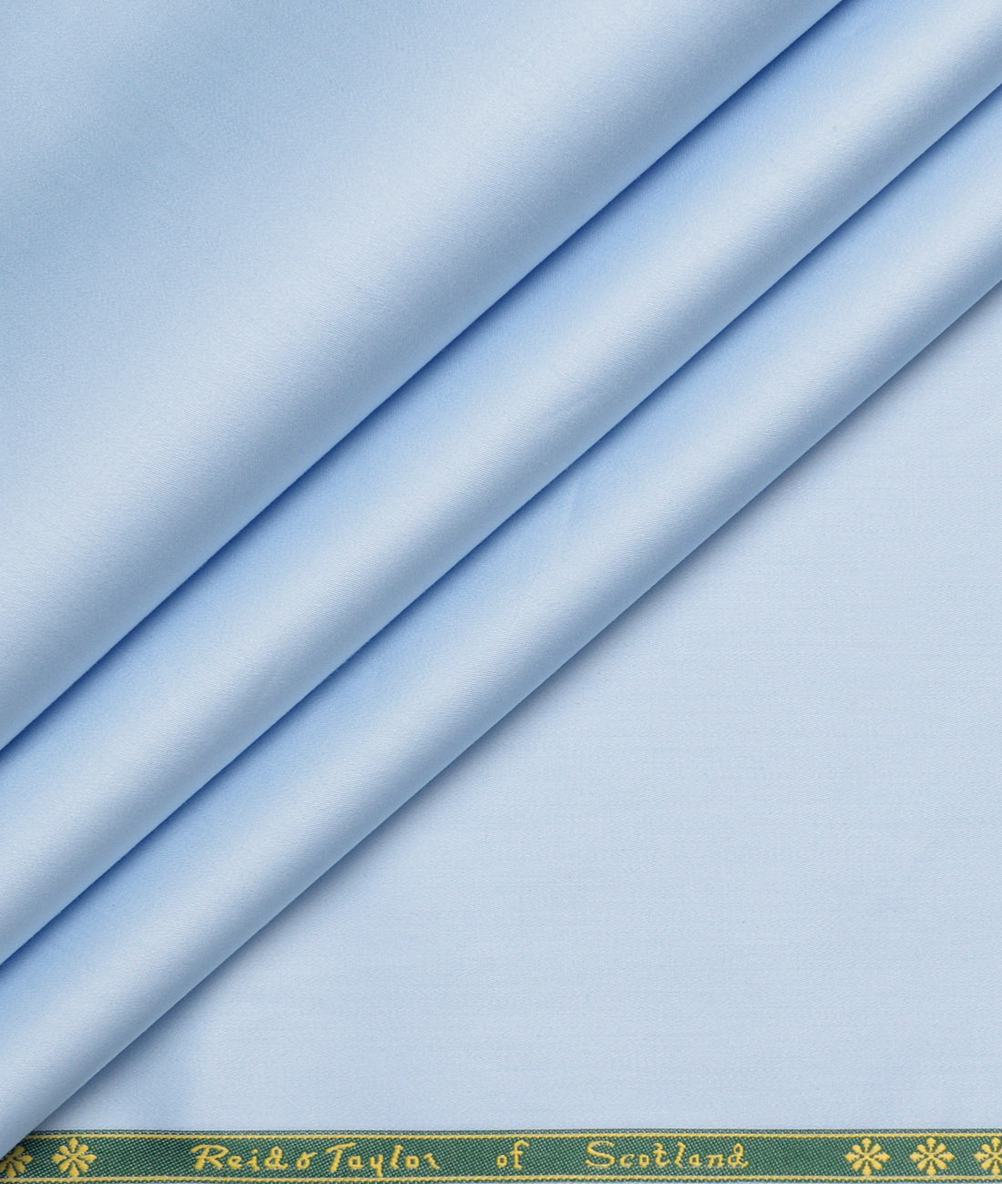 Reid & Taylor Giza Cotton Solids Shirt or Kurta Pajama Fabric (Sky Blue) - Image 1