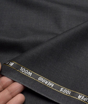 Canetti Italy Super 100's Striped 20% Merino Wool Suiting Fabric (Dark Grey)