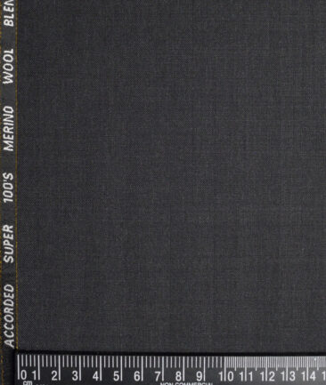 Canetti Italy Super 100's Striped 20% Merino Wool Suiting Fabric (Dark Grey)