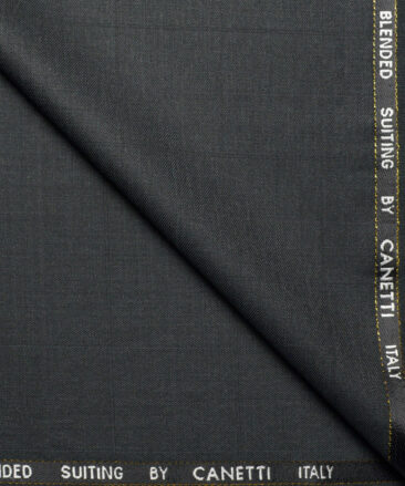 Canetti Italy Super 100's Checks 20% Merino Wool Suiting Fabric (Dark Pine Green)