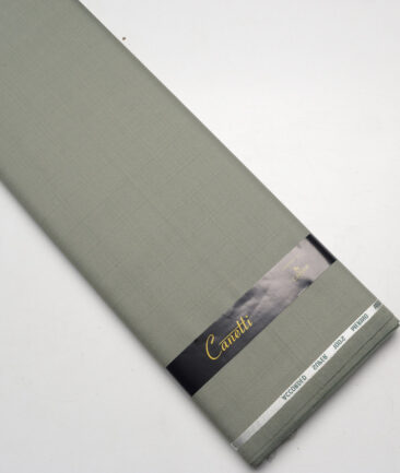 Canetti Italy Super 100's Checks 20% Merino Wool Suiting Fabric (Olive Green)