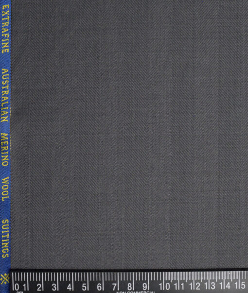 Cavalero Italy Super 120's Striped 30% Wool Suiting Fabric (Grey)