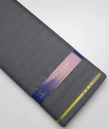 Cavalero Italy Super 120's Striped 30% Wool Suiting Fabric (Grey)