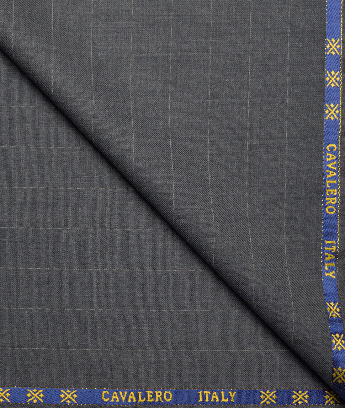 Cavalero Italy Super 120's Striped 60% Wool Suiting Fabric (Grey) Cavalero Italy Super 120's Striped 60% Wool Suiting Fabric (Grey)