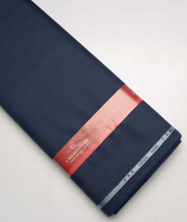 J.Hampstead Super 100's Checks 20% Wool Suiting Fabric (Dark Blue )