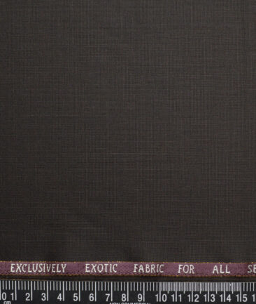 J.Hampstead Super 100's Structured 20% Wool Suiting Fabric (Dark Chocolate Brown)