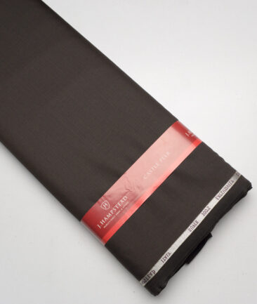 J.Hampstead Super 100's Structured 20% Wool Suiting Fabric (Dark Chocolate Brown)