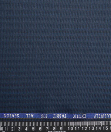 J.Hampstead Super 100's Structured 20% Wool Suiting Fabric (Dark Royal Blue)
