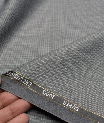 J.Hampstead Super 100's Structured 20% Wool Suiting Fabric (Grey)