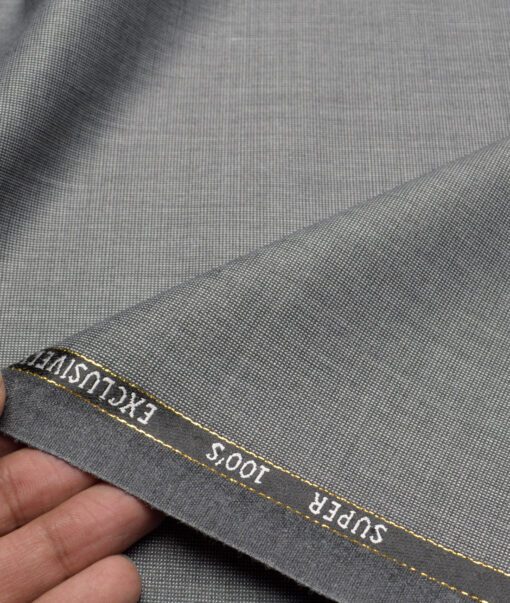 J.Hampstead Super 100's Structured 20% Wool Suiting Fabric (Grey)