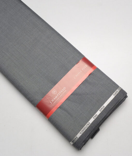 J.Hampstead Super 100's Structured 20% Wool Suiting Fabric (Grey)