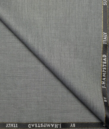J.Hampstead Super 100's Structured 20% Wool Suiting Fabric (Grey)