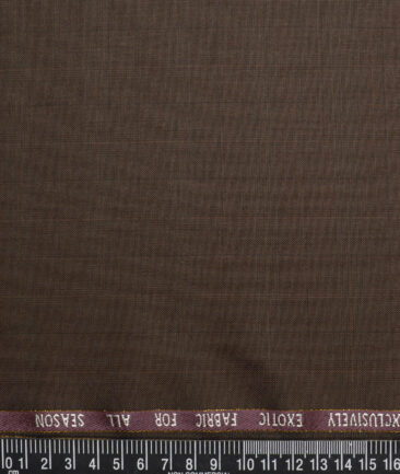 J.Hampstead Super 100's Checks 20% Wool Suiting Fabric (Irish Coffee Brown)