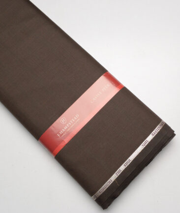 J.Hampstead Super 100's Checks 20% Wool Suiting Fabric (Irish Coffee Brown)