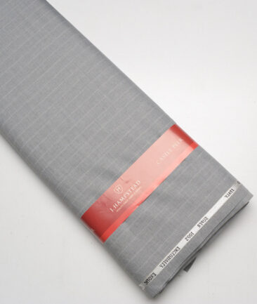 J.Hampstead Super 100's Striped 20% Wool Suiting Fabric (Light Grey)
