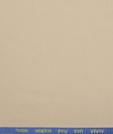 J.Hampstead Super 120's Solids 30% Wool Suiting Fabric (Beige)