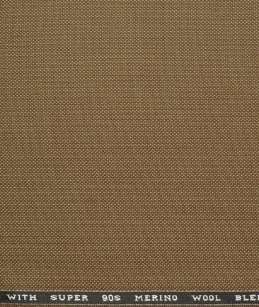 Panero Italy Super 90's Structured 20% Merino Wool Suiting Fabric (Brown)