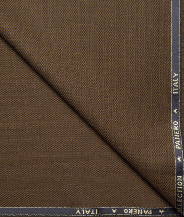 Panero Italy Super 90's Structured 20% Merino Wool Suiting Fabric (Coffee Brown)