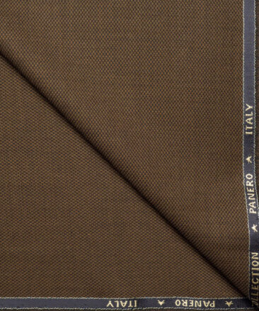 Panero Italy Super 90's Structured 20% Merino Wool Suiting Fabric (Coffee Brown)