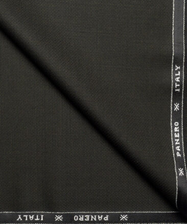 Panero Italy Super 100's Structured 20% Merino Wool Suiting Fabric (Dark Green)