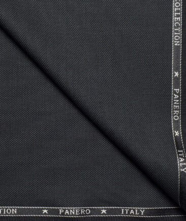 Panero Italy Super 100's Structured 20% Merino Wool Suiting Fabric (Dark Grey)