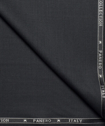 Panero Italy Super 100's Structured 20% Merino Wool Suiting Fabric (Dark Grey)