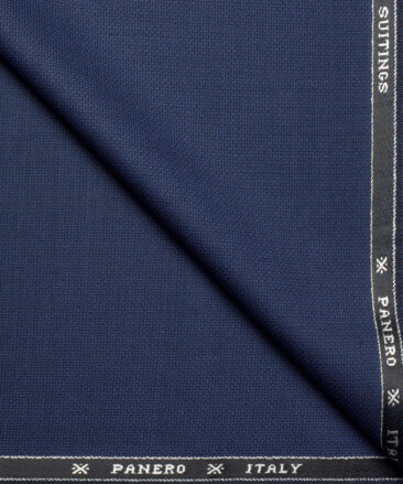 Panero Italy Super 90's Structured 20% Merino Wool Suiting Fabric (Dark Royal Blue)