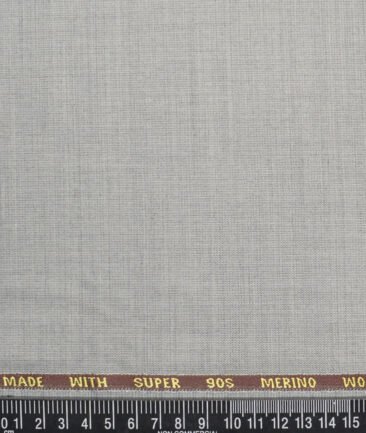 Panero Italy Super 90's Structured 20% Merino Wool Suiting Fabric (Light Grey)