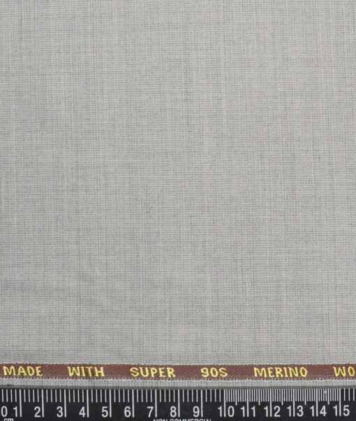 Panero Italy Super 90's Structured 20% Merino Wool Suiting Fabric (Light Grey)