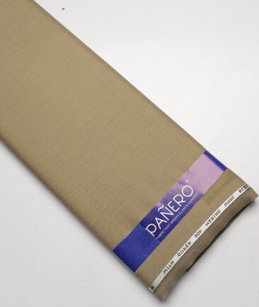 Panero Italy Super 90's Structured 20% Merino Wool Suiting Fabric (Peanut Brown)