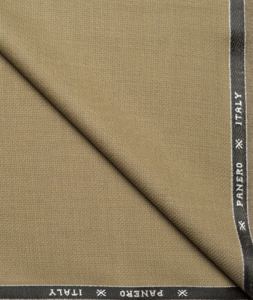 Panero Italy Super 90's Structured 20% Merino Wool Suiting Fabric (Peanut Brown)