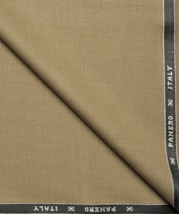 Panero Italy Super 90's Structured 20% Merino Wool Suiting Fabric (Peanut Brown)