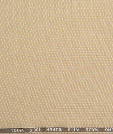 Panero Italy Super 100's Structured 20% Merino Wool Suiting Fabric (Beige)