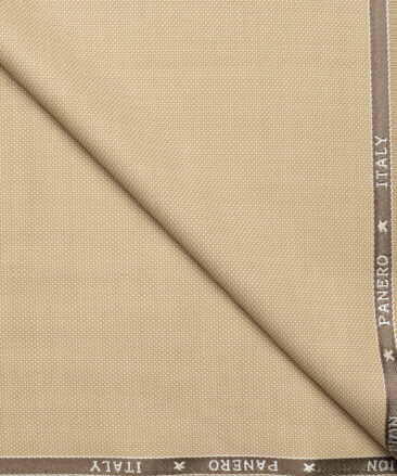 Panero Italy Super 100's Structured 20% Merino Wool Suiting Fabric (Beige)