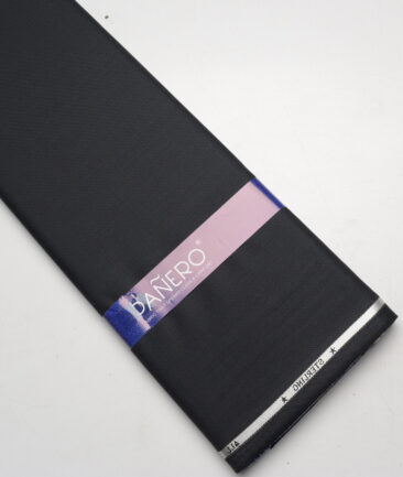 Panero Italy Super 100's Structured 20% Merino Wool Suiting Fabric (Black)