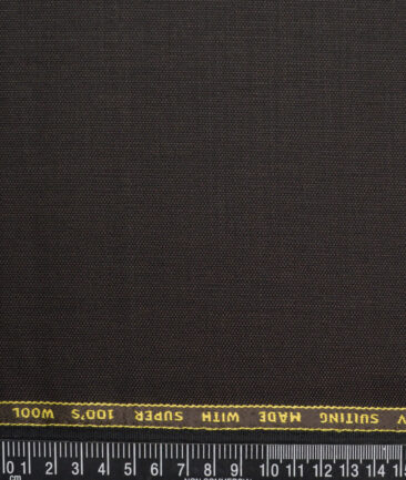 Panero Italy Super 100's Structured 20% Merino Wool Suiting Fabric (Dark Brown)