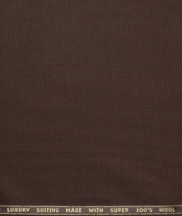 Panero Italy Super 100's Structured 20% Merino Wool Suiting Fabric (Dark Copper )