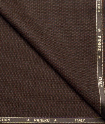 Panero Italy Super 100's Structured 20% Merino Wool Suiting Fabric (Dark Copper )