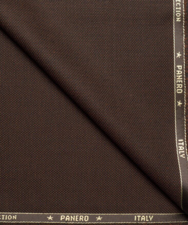 Panero Italy Super 100's Structured 20% Merino Wool Suiting Fabric (Dark Copper )