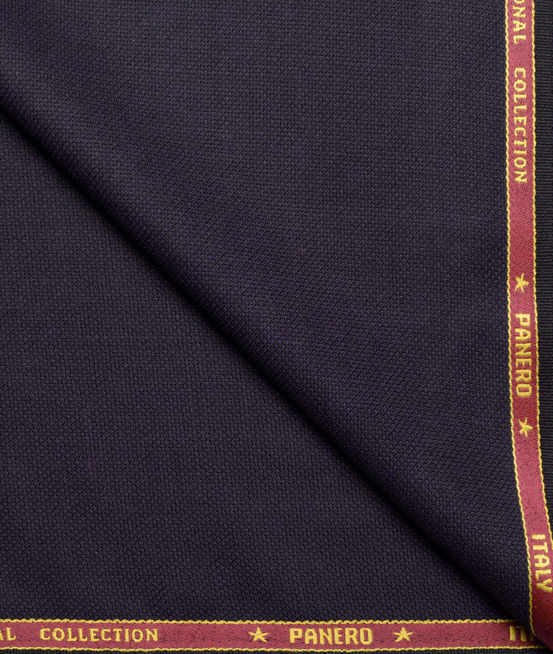 Panero Italy Super 100's Structured 20% Merino Wool Suiting Fabric (Dark Purple) Panero Italy Super 100's Structured 20% Merino Wool Suiting Fabric (Dark Purple)