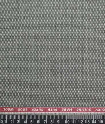 Panero Italy Super 100's Structured 20% Merino Wool Suiting Fabric (Light Grey)