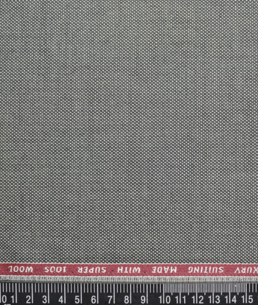 Panero Italy Super 100's Structured 20% Merino Wool Suiting Fabric (Light Grey)