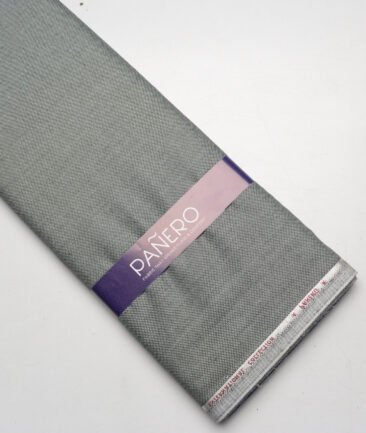 Panero Italy Super 100's Structured 20% Merino Wool Suiting Fabric (Light Grey)