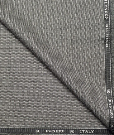Panero Italy Super 90's Structured 20% Merino Wool Suiting Fabric (Light Grey)