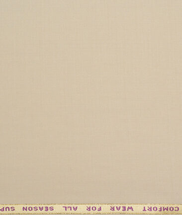 Reid & Taylor Super 100's Solids 40% Merino Wool Suiting Fabric (Beige)