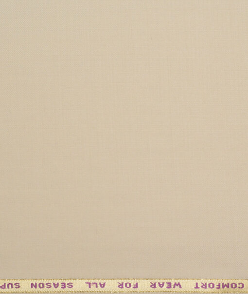 Reid & Taylor Super 100's Solids 40% Merino Wool Suiting Fabric (Beige)